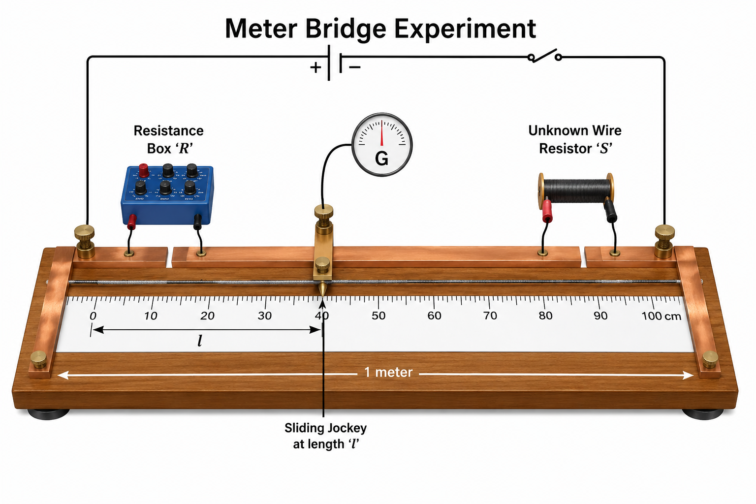 Meter Bridge Experiment Diagram